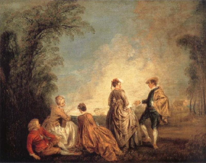 WATTEAU, Antoine An Embarrassing Proposal china oil painting image